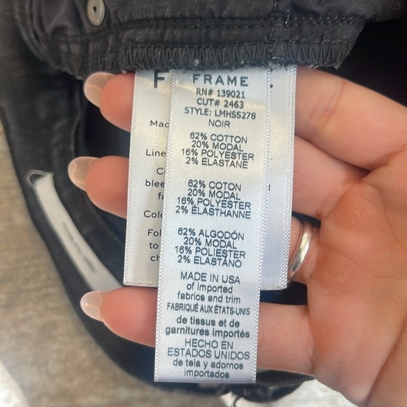Frame Jagger True Skinny Black Denim Jeans Size 29 - Picture 6 of 9